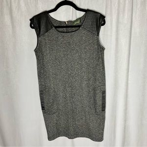 Maude Anthropology Sleeveless Dress Gray Black